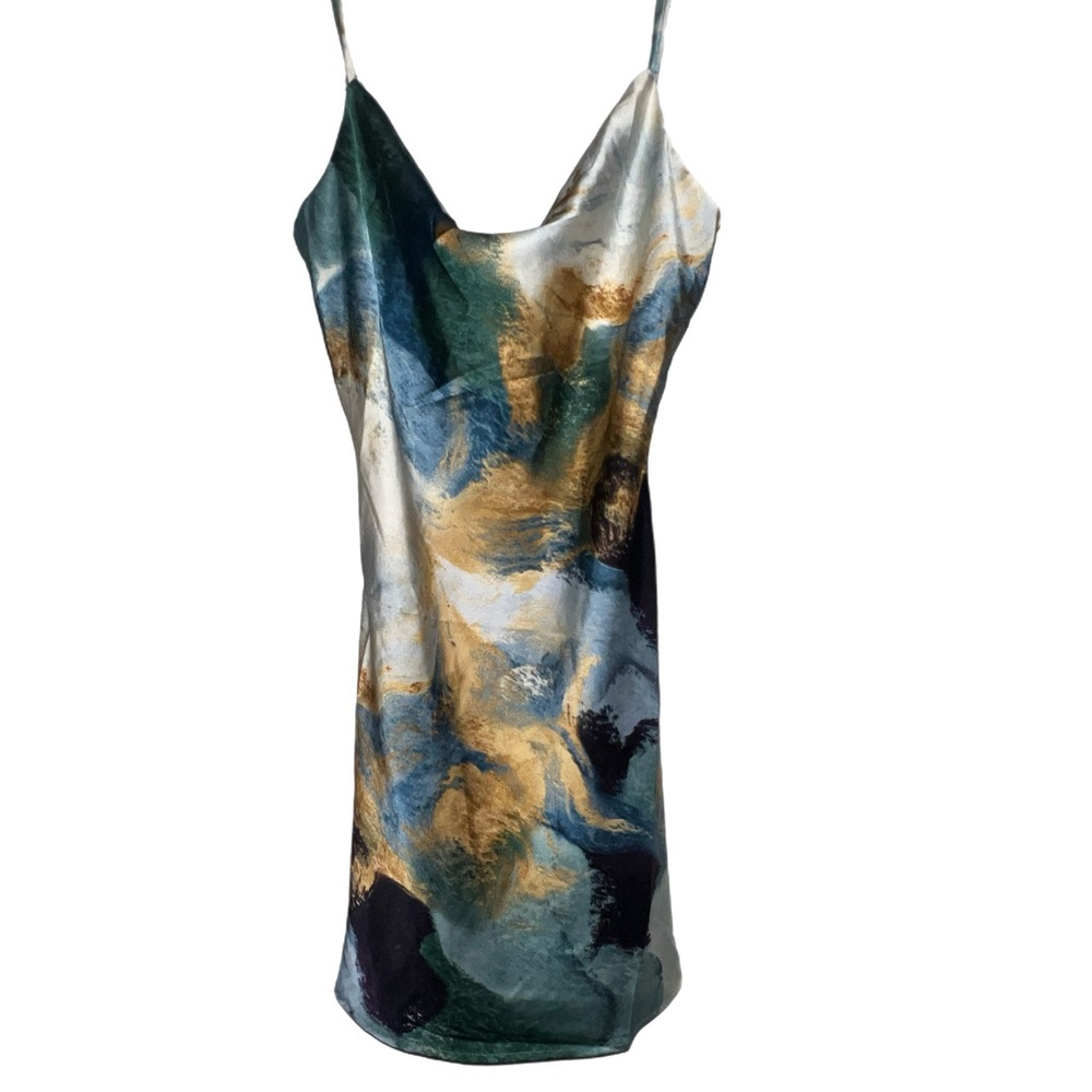 Abstract Print Slip Dress Size Small